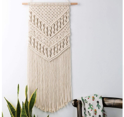 Bohemian literary handmade hemp rope woven pendant